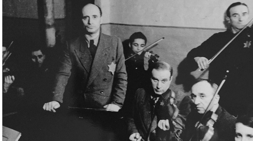 Performance of the Kovno ghetto orchestra. (Photo/Courtesy US.. Holocaust Memorial Museum)