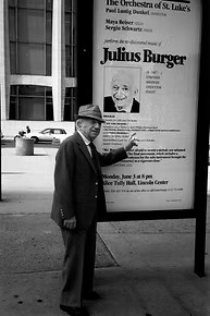 Burger with Concert Poster for the 1991 Lincoln Centre Concert New York City
