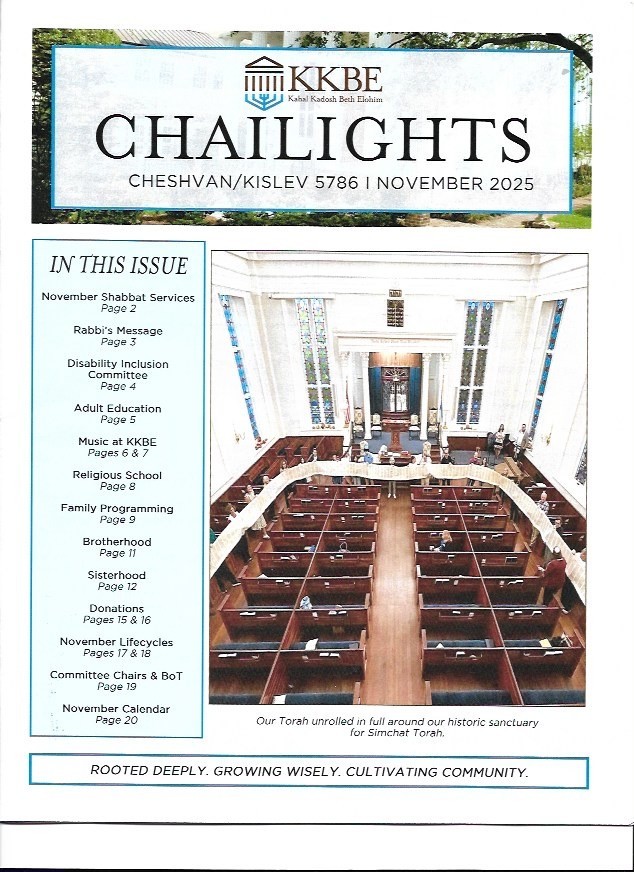 cover page of KKBE Chailights | November 2025